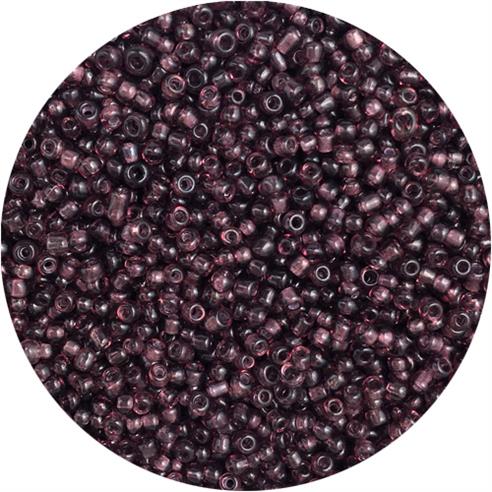 Koraliki drobne 2mm / szklane / fioletowy transparent / 20g-11855