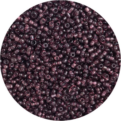 Koraliki drobne 2mm / szklane / fioletowy transparent / 20g-11855