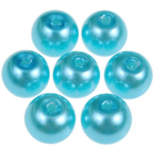Koraliki perełki kule / szklane / niebieskie / 8mm / 50szt-12742