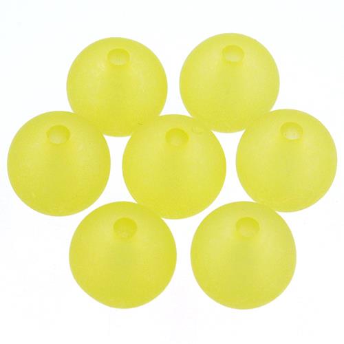 Koraliki mrożone / akrylowe / żółte / 10mm / 20szt-12853