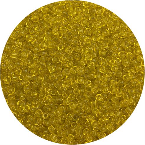 Koraliki drobne 2mm / szklane / j.żółty transparent / 20g-11857