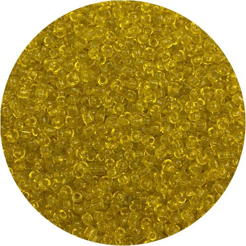 Koraliki drobne 2mm / szklane / j.żółty transparent / 20g-11857
