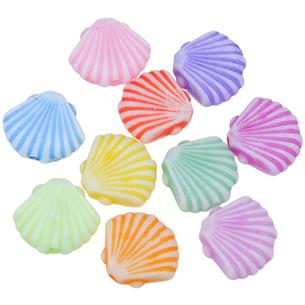 Miks koraliki muszelka małża / akrylowe / 12mm / 18,8g / 50szt-9267