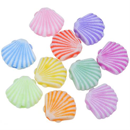 Miks koraliki muszelka małża / akrylowe / 12mm / 18,8g / 50szt-9267