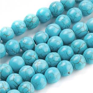 Koraliki kulki turkus / kamień syntetyczny / niebieski / 8mm / 20szt-13133