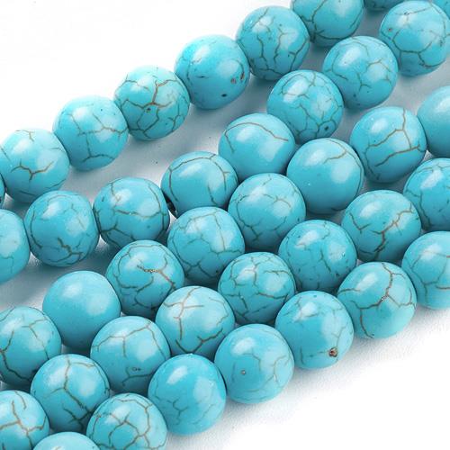 Koraliki kulki turkus / kamień syntetyczny / niebieski / 8mm / 20szt-13133