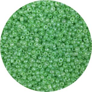 Koraliki drobne 2mm / szklane / zielone perłowe / 20g-11859