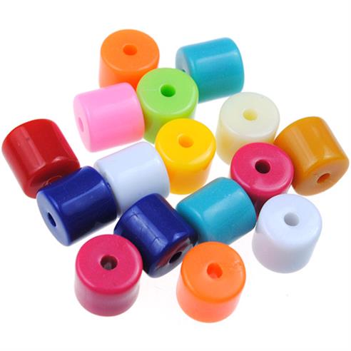 Miks koraliki walce / akrylowe / multikolor / 8mm / 30szt-12966