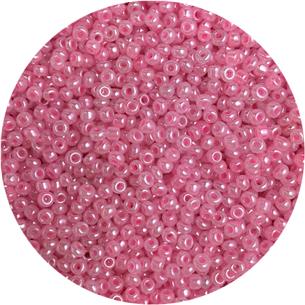 Koraliki drobne 2mm / szklane / różowe perłowe / 20g-11860
