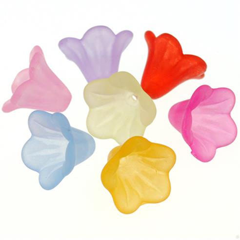 MIX koraliki kwiatki / akrylowe / multikolor / 15mm / 20szt-13268