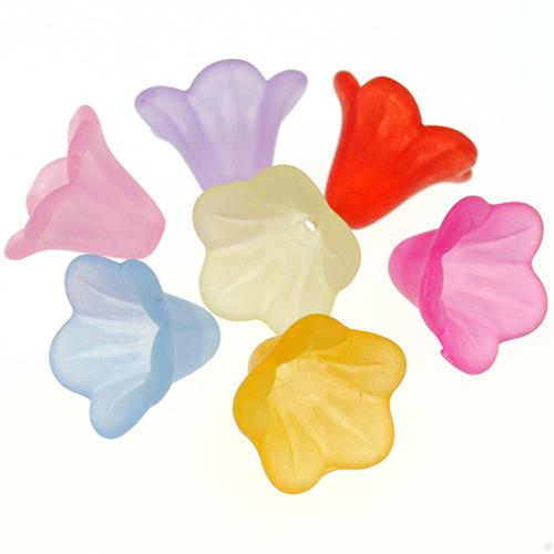 MIX koraliki kwiatki / akrylowe / multikolor / 15mm / 20szt-13268