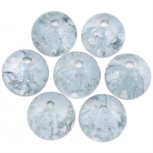 Koraliki crackle / szklane / szare / 8mm / 50szt-12714