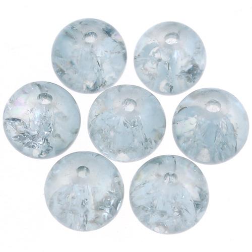 Koraliki crackle / szklane / szare / 8mm / 50szt-12714