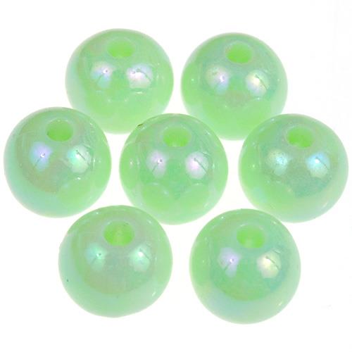 Koraliki opalizujące kulki / akrylowe / zielony / 8mm / 14,0g / 50szt-10781