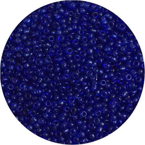 Koraliki drobne 2mm / szklane / granatowy transparent / 20g-11865