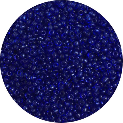 Koraliki drobne 2mm / szklane / granatowy transparent / 20g-11865