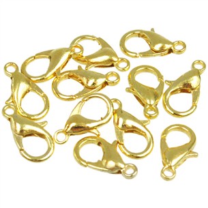 Zapięcie karabinczyki karabińczyki / metalowe / złote / 12x6mm / 20szt-8302