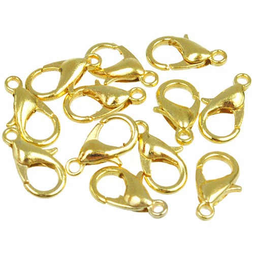 Zapięcie karabinczyki karabińczyki / metalowe / złote / 12x6mm / 20szt-8302