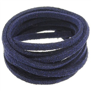 Rzemień zamszowy płaski 3mm / ekologiczny / c.granatowy / 5m-8605