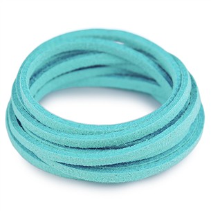 Rzemień płaski zamszowy 3mm / ekologiczny / jasny niebieski / 5m-6031