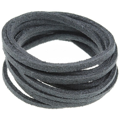 Rzemień zamszowy płaski 3mm / ekologiczny / c.szary / 5m-8607