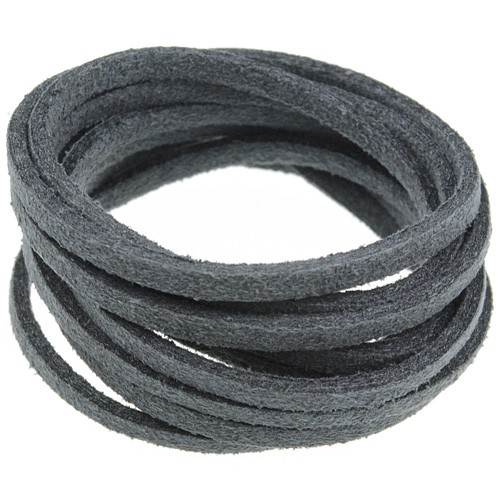 Rzemień zamszowy płaski 3mm / ekologiczny / c.szary / 5m-8607