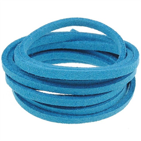 Rzemień zamszowy płaski 3mm / ekologiczny / j.morski / 5m-8611