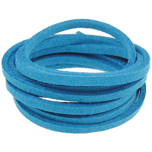 Rzemień zamszowy płaski 3mm / ekologiczny / j.morski / 5m-8611