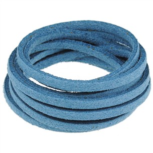 Rzemień zamszowy płaski 3mm / ekologiczny / morski / 5m-7146