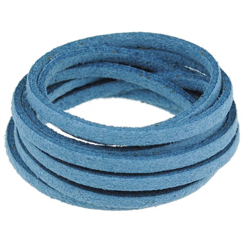 Rzemień zamszowy płaski 3mm / ekologiczny / morski / 5m-7146