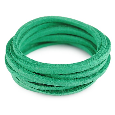 Rzemień zamszowy płaski 3mm / ekologiczny / zielony / 5m-6085