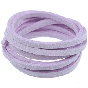 Rzemień zamszowy płaski 3mm / ekologiczny / j.fioletowy / 5m-8610