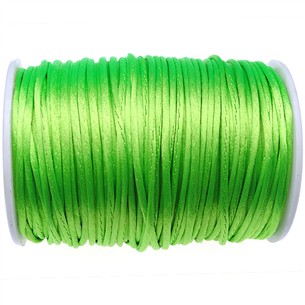 Sznurek satynowy z połyskiem 2.5mm / zielony / 10m-9358