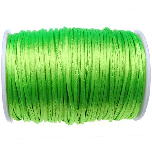 Sznurek satynowy z połyskiem 2.5mm / zielony / 10m-9358