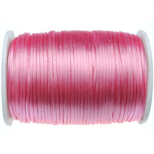 Sznurek satynowy z połyskiem 2.5mm / różowy / 10m-9360