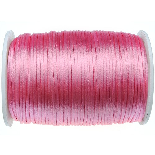 Sznurek satynowy z połyskiem 2.5mm / różowy / 10m-9360