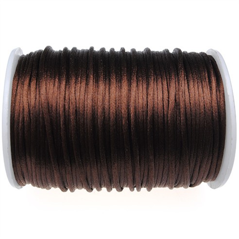 Sznurek satynowy z połyskiem 2.5mm / brązowy / 10m-9363