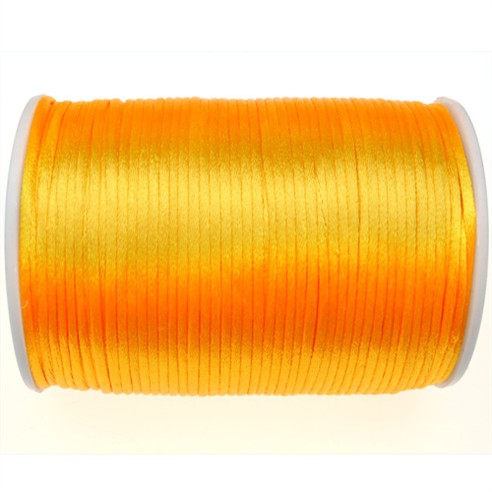 Sznurek satynowy z połyskiem 2.5mm / j.pomarańczowy / 10m-9365