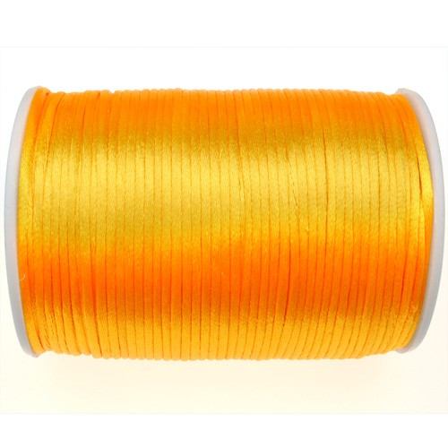 Sznurek satynowy z połyskiem 2.5mm / j.pomarańczowy / 10m-9365