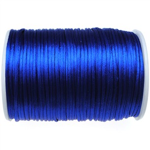 Sznurek satynowy z połyskiem 2.5mm / c.niebieski / 10m-9366
