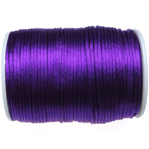 Sznurek satynowy z połyskiem 2.5mm / c.fioletowy / 10m-9369