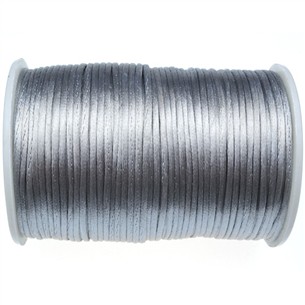 Sznurek satynowy z połyskiem 2.5mm / j.szary / 10m-9370