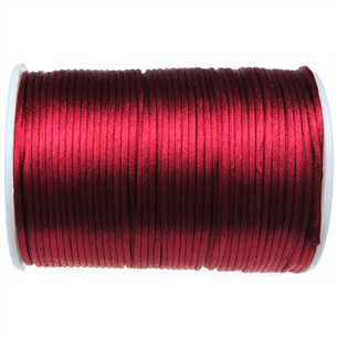 Sznurek satynowy z połyskiem 2.5mm / bordowy / 10m-9371