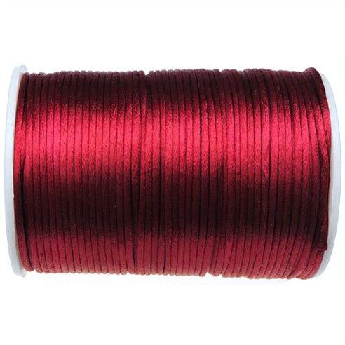 Sznurek satynowy z połyskiem 2.5mm / bordowy / 10m-9371