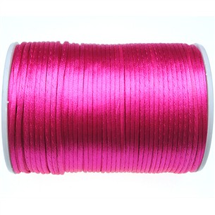 Sznurek satynowy z połyskiem 2.5mm / c.różowy / 10m-9372