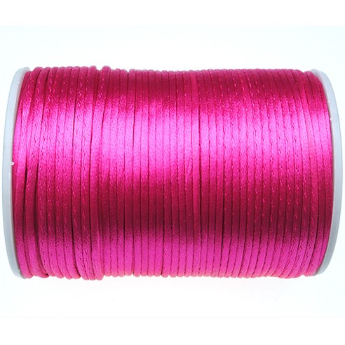 Sznurek satynowy z połyskiem 2.5mm / c.różowy / 10m-9372