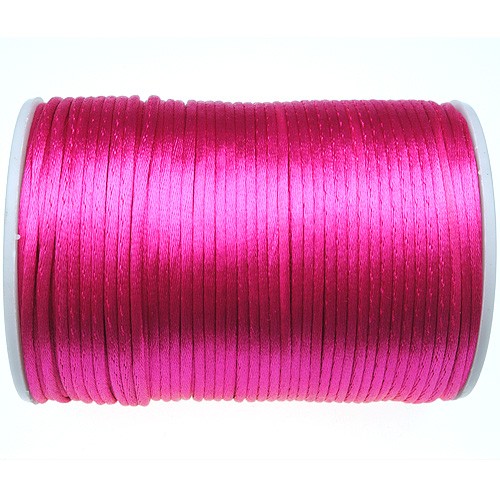 Sznurek satynowy z połyskiem 2.5mm / c.różowy / 10m-9372
