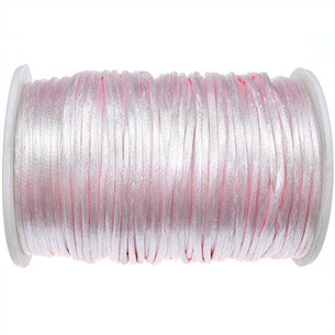 Sznurek satynowy z połyskiem 2.5mm / j.różowy / 10m-9373