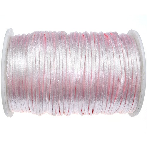 Sznurek satynowy z połyskiem 2.5mm / j.różowy / 10m-9373