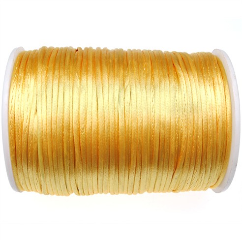 Sznurek satynowy z połyskiem 2.5mm / c.żółty / 10m-9374